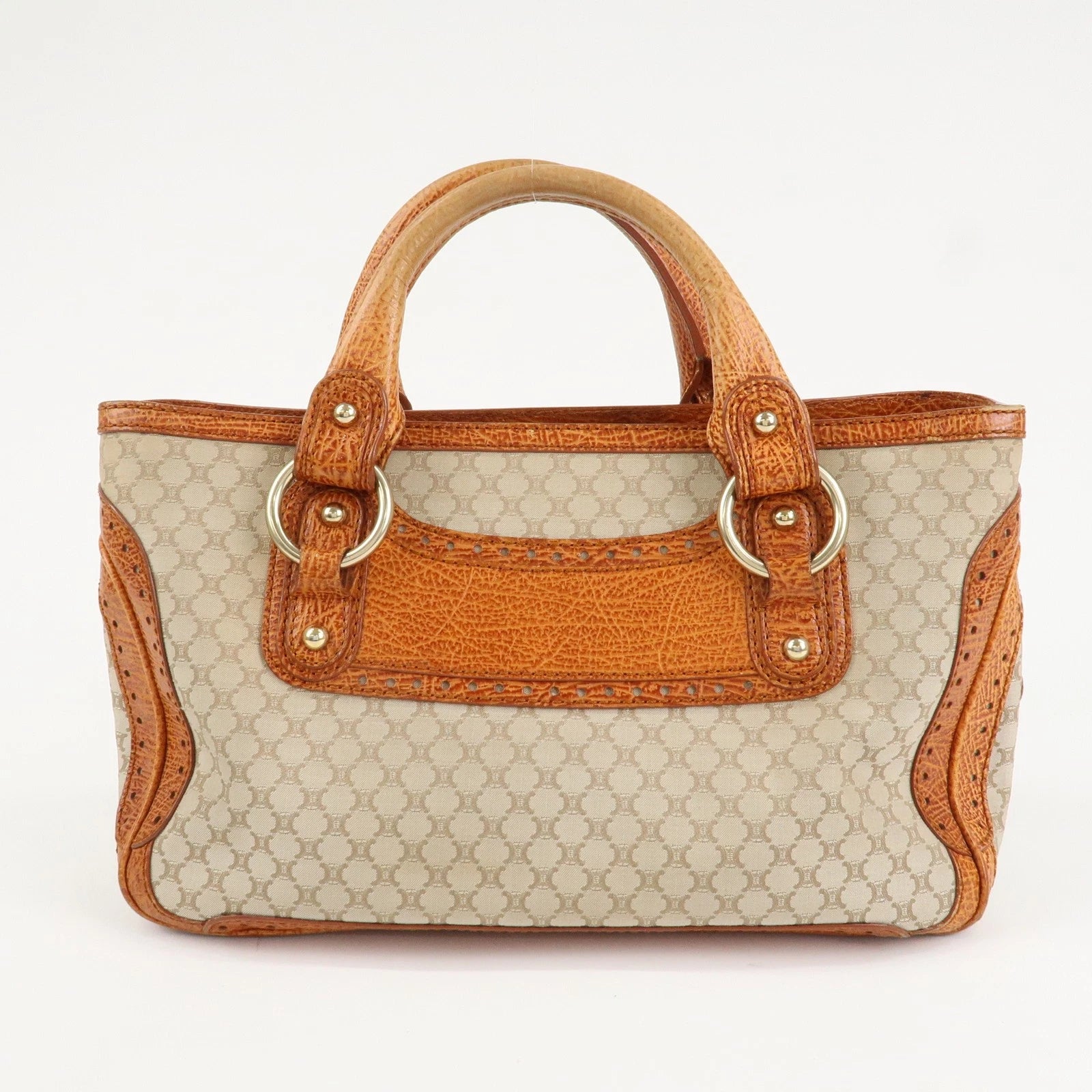 CELINE Hand Bag - Beige, Canvas
