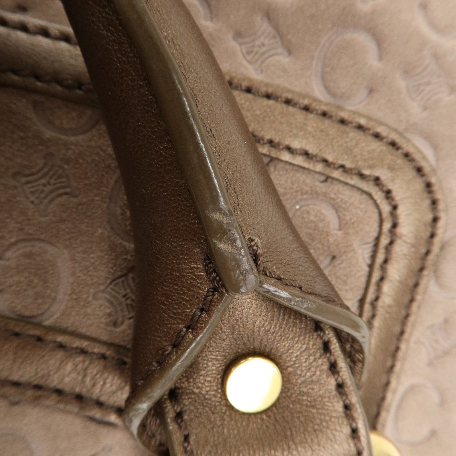 Celine C Macadam Suede Boogie Bag Handbag - Beige, Suede