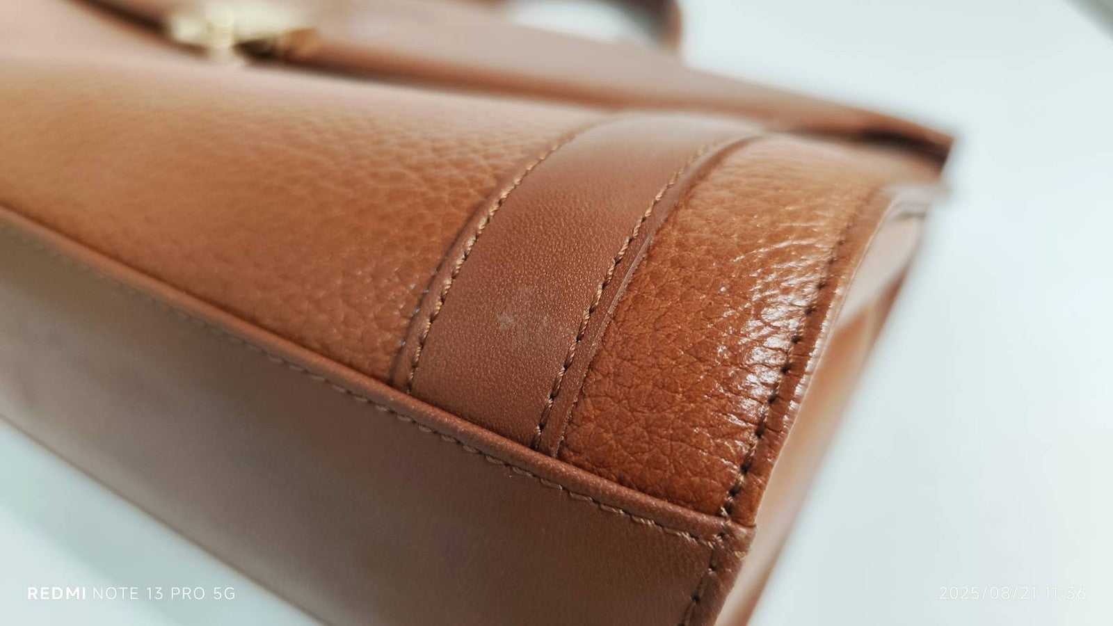 Burberry Vintage Top Handle Handbag - Brown, Leather