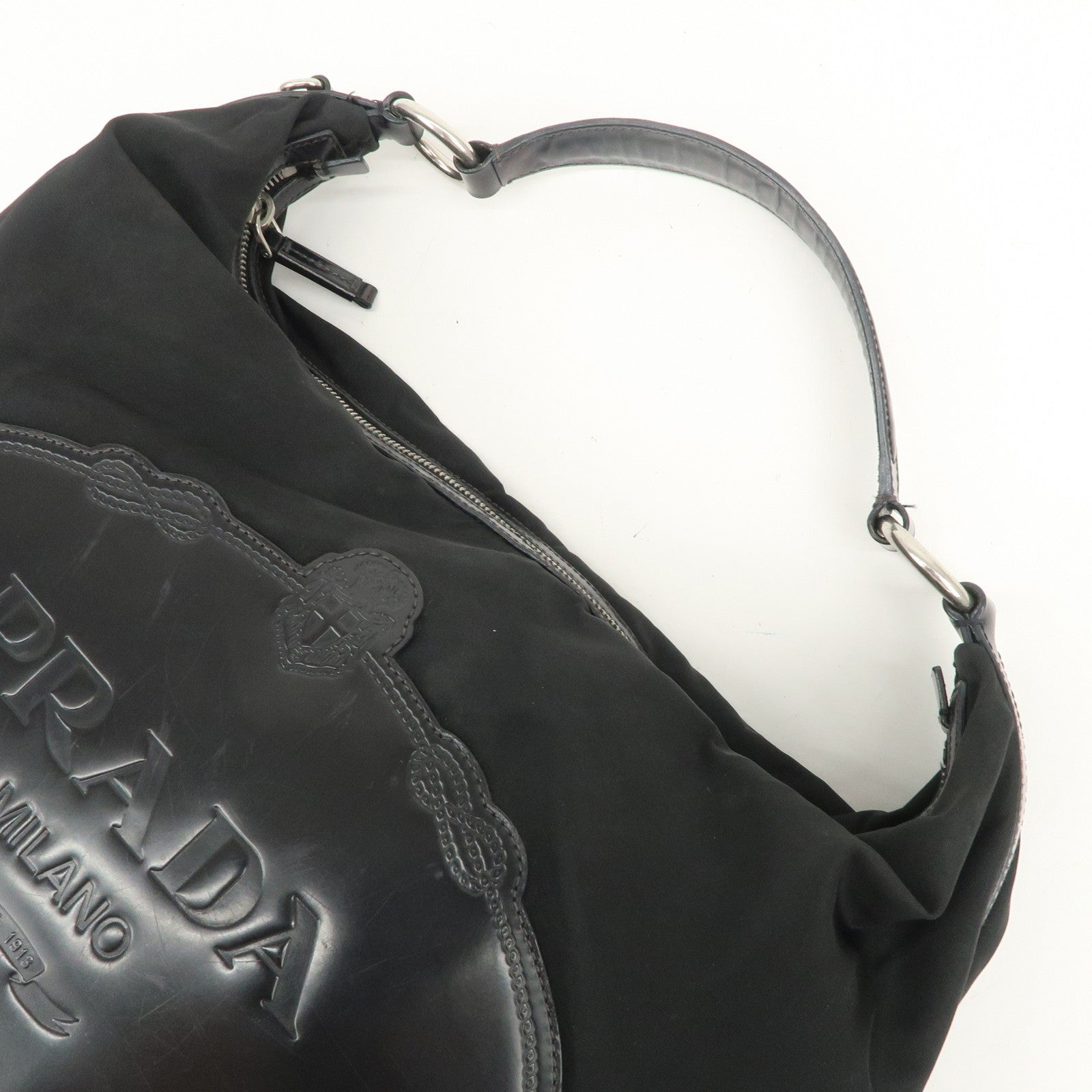 Prada Shoulder Bag - Black, Nylon, Leather