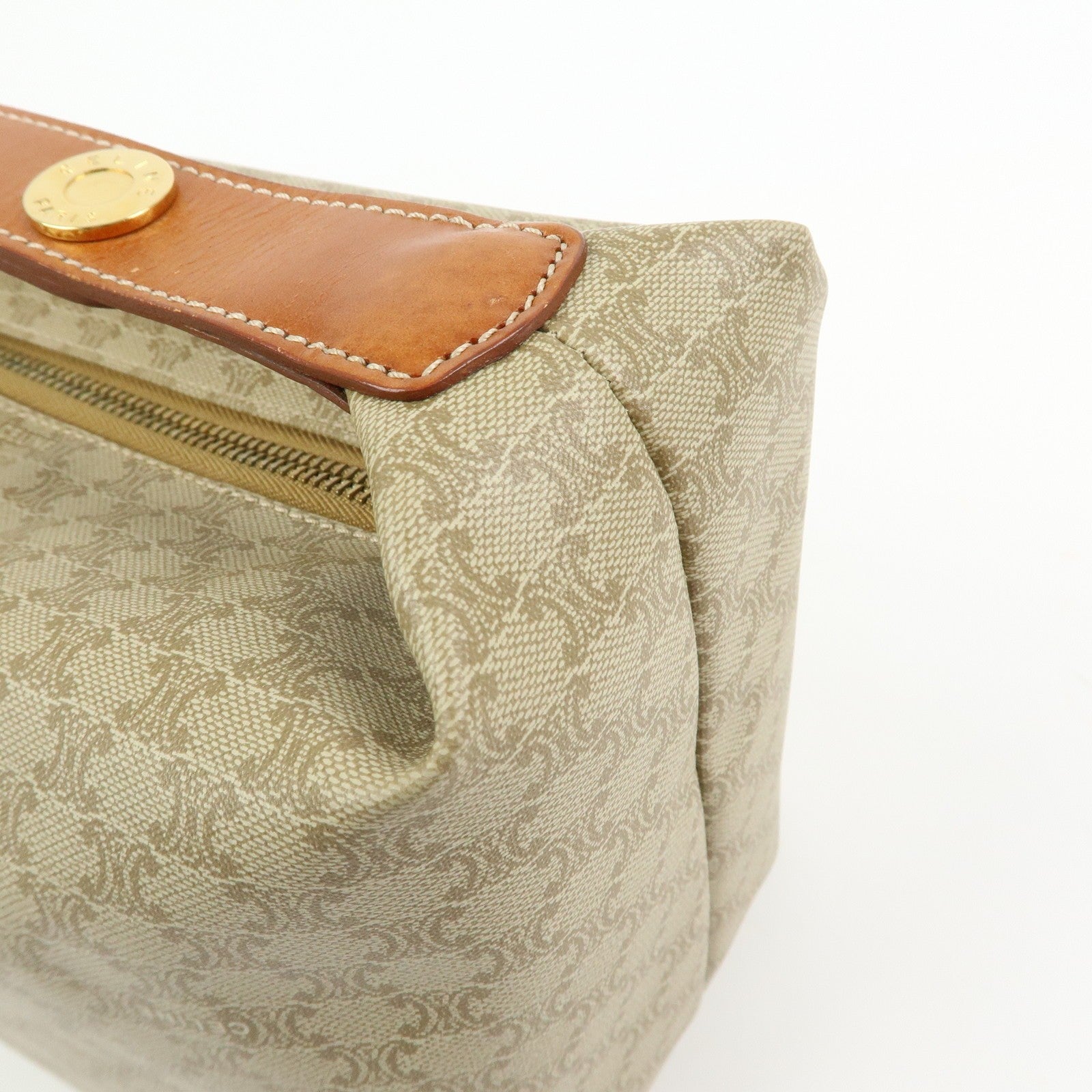 Celine Macadam Hand Bag - Beige, PVC Leather