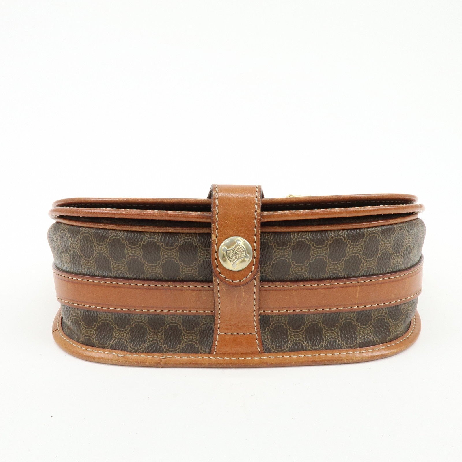 Celine Macadam Shoulder Bag - Brown, Canvas, Leather