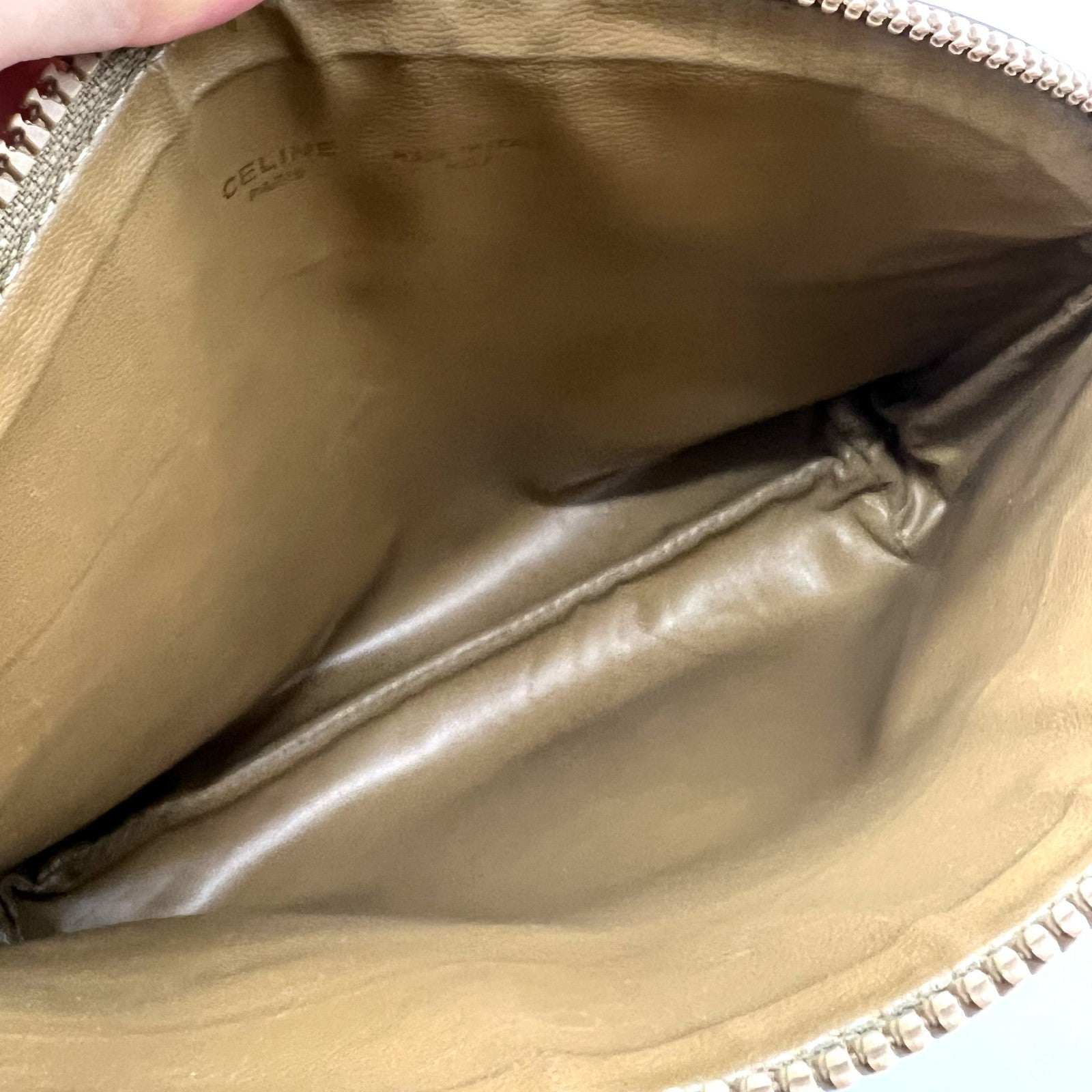 Celine C Charm Clutch Hand Bag - Beige, PVC Leather
