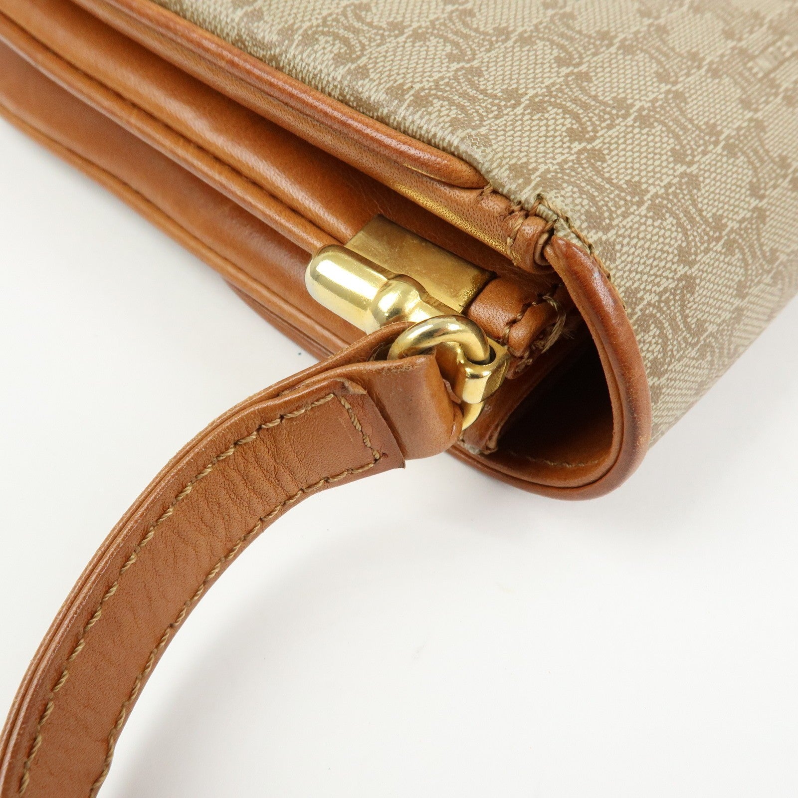 Celine Macadam Shoulder Bag - Beige, PVC Leather