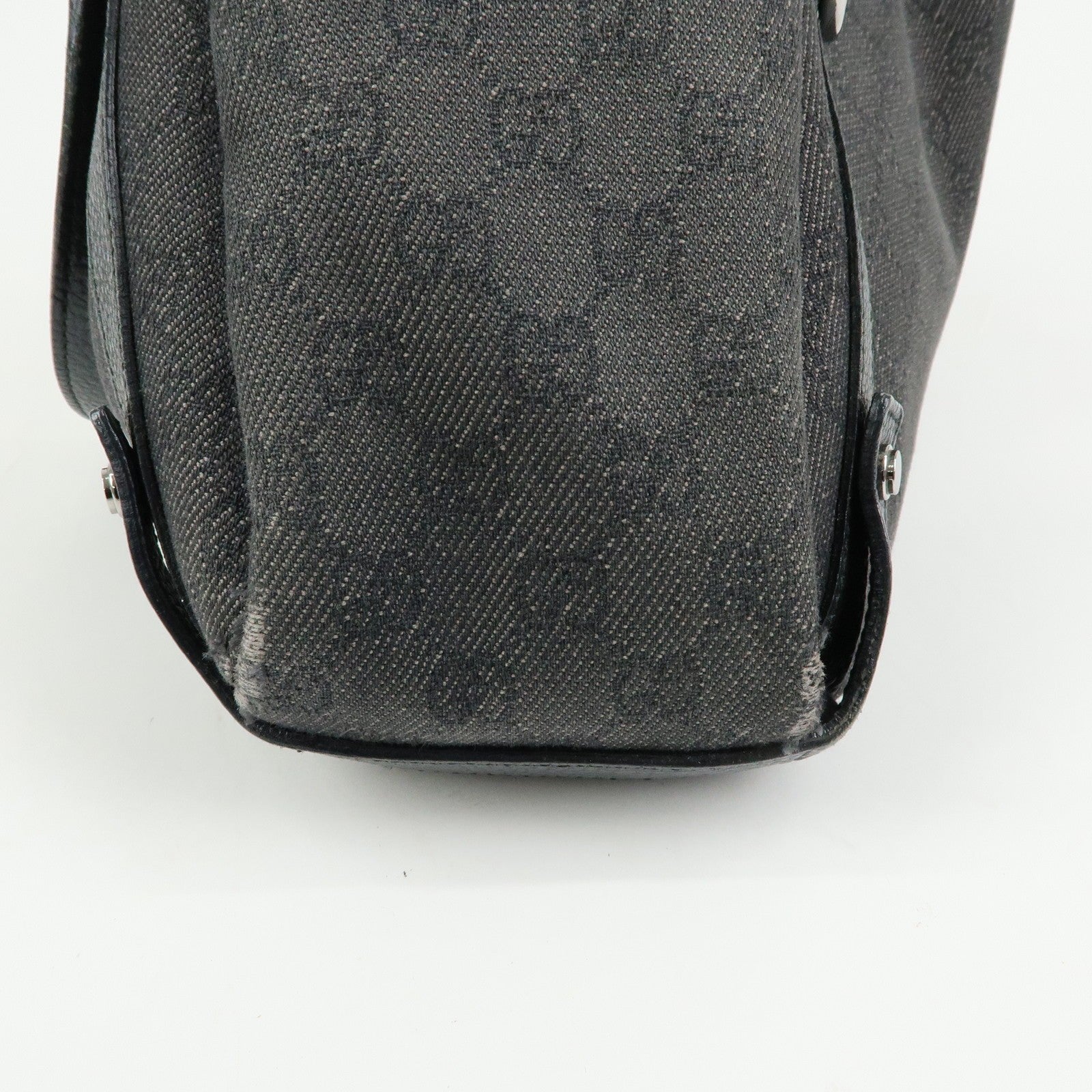 Gucci Abbey GG Monogram Tote Bag - Black, Denim
