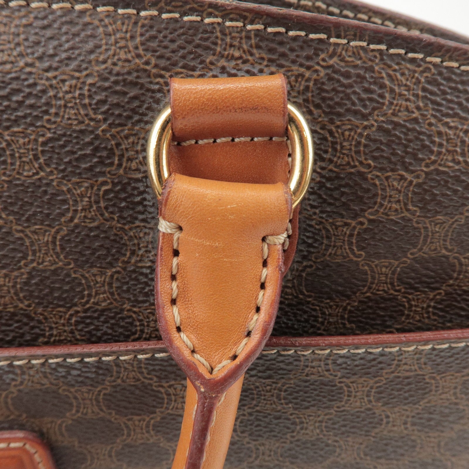 Celine Tote Bag Handbag - Brown, PVC Coated Canvas and Leather