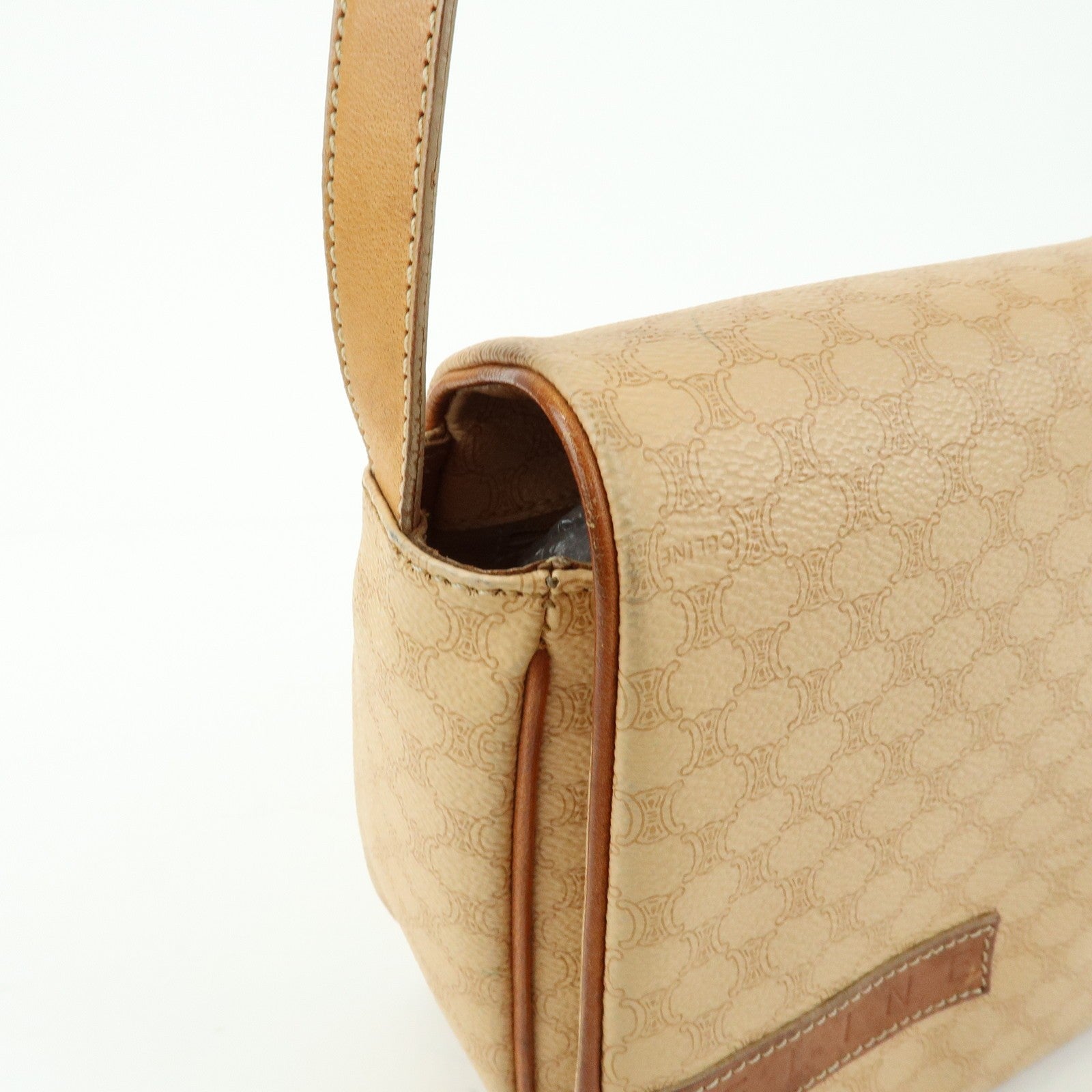 Celine Macadam Shoulder Bag - Beige, PVC Leather