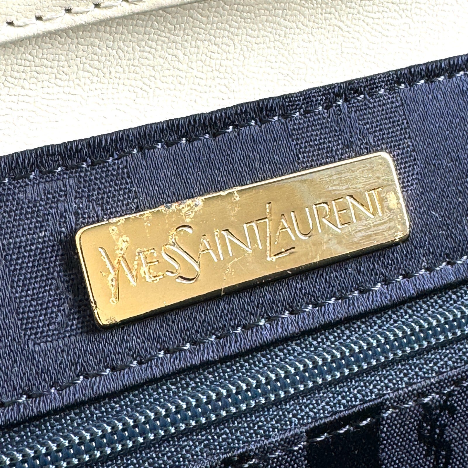 Saint Laurent Shoulder 2Way Hand Tote Bag - White, Leather