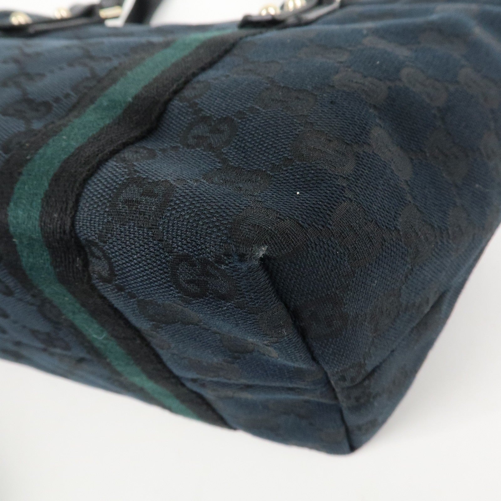 Gucci Tote Shoulder Bag - Black, Canvas Leather