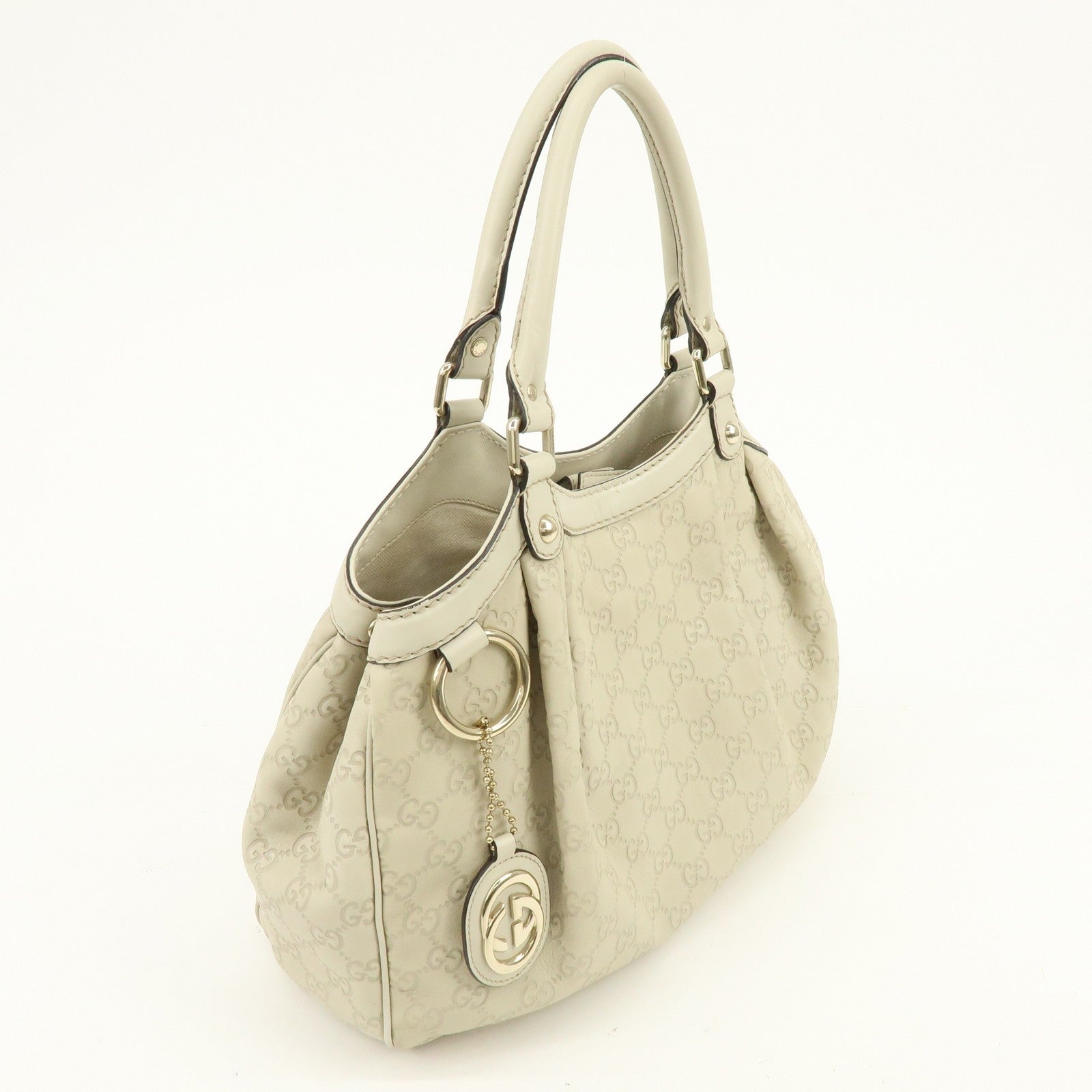 Gucci Sukey Guccissima Leather Tote Bag - White, Leather
