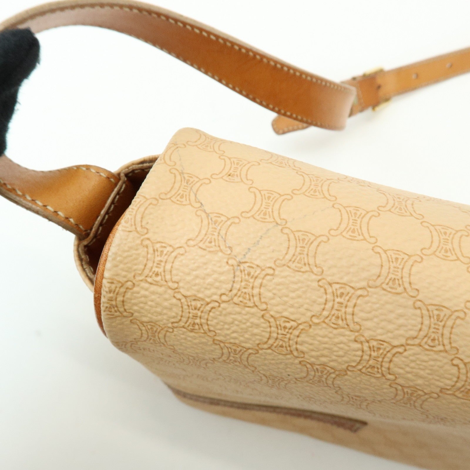 Celine Macadam Shoulder Bag - Beige, PVC Leather