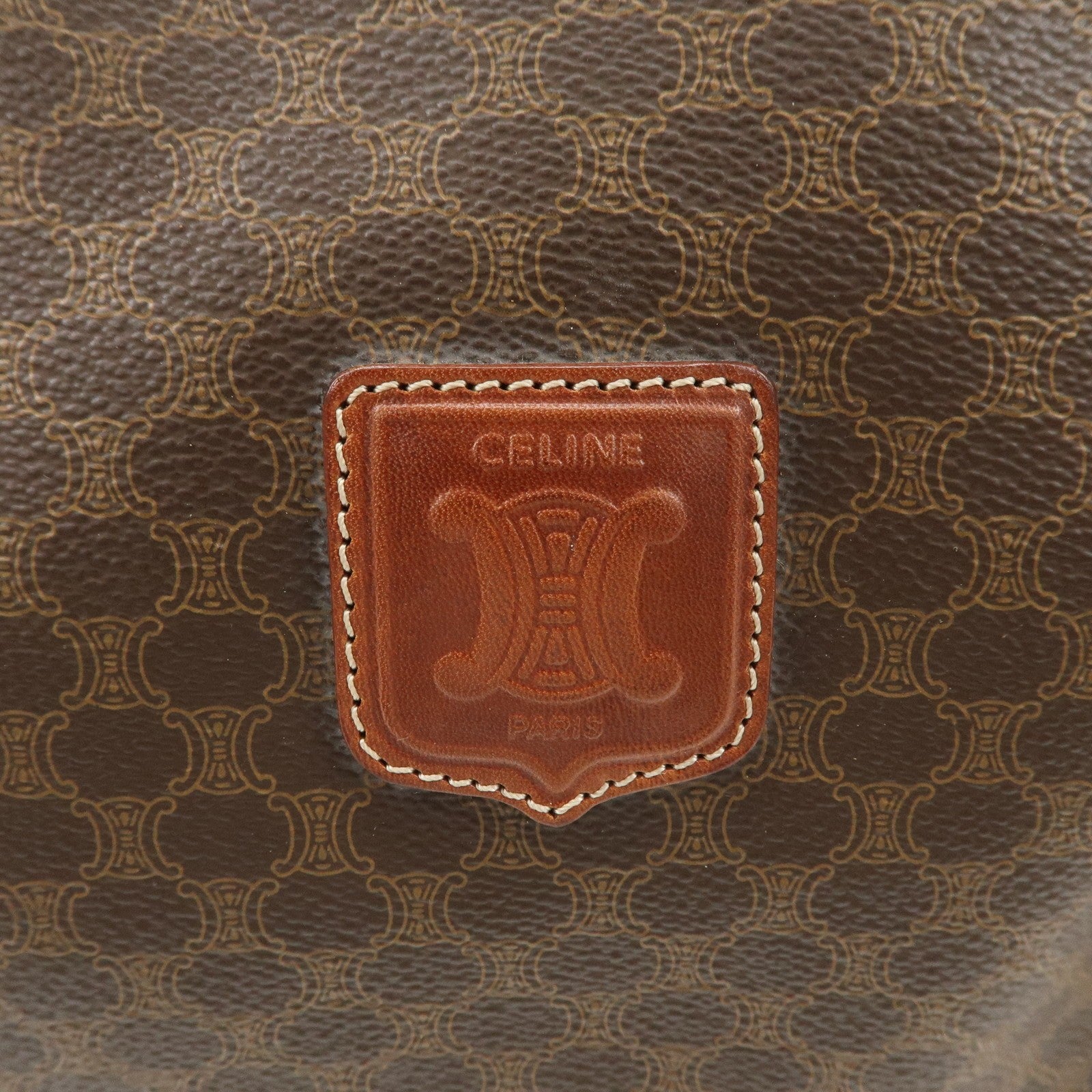 Celine Macadam Hand Bag - Brown, PVC Leather