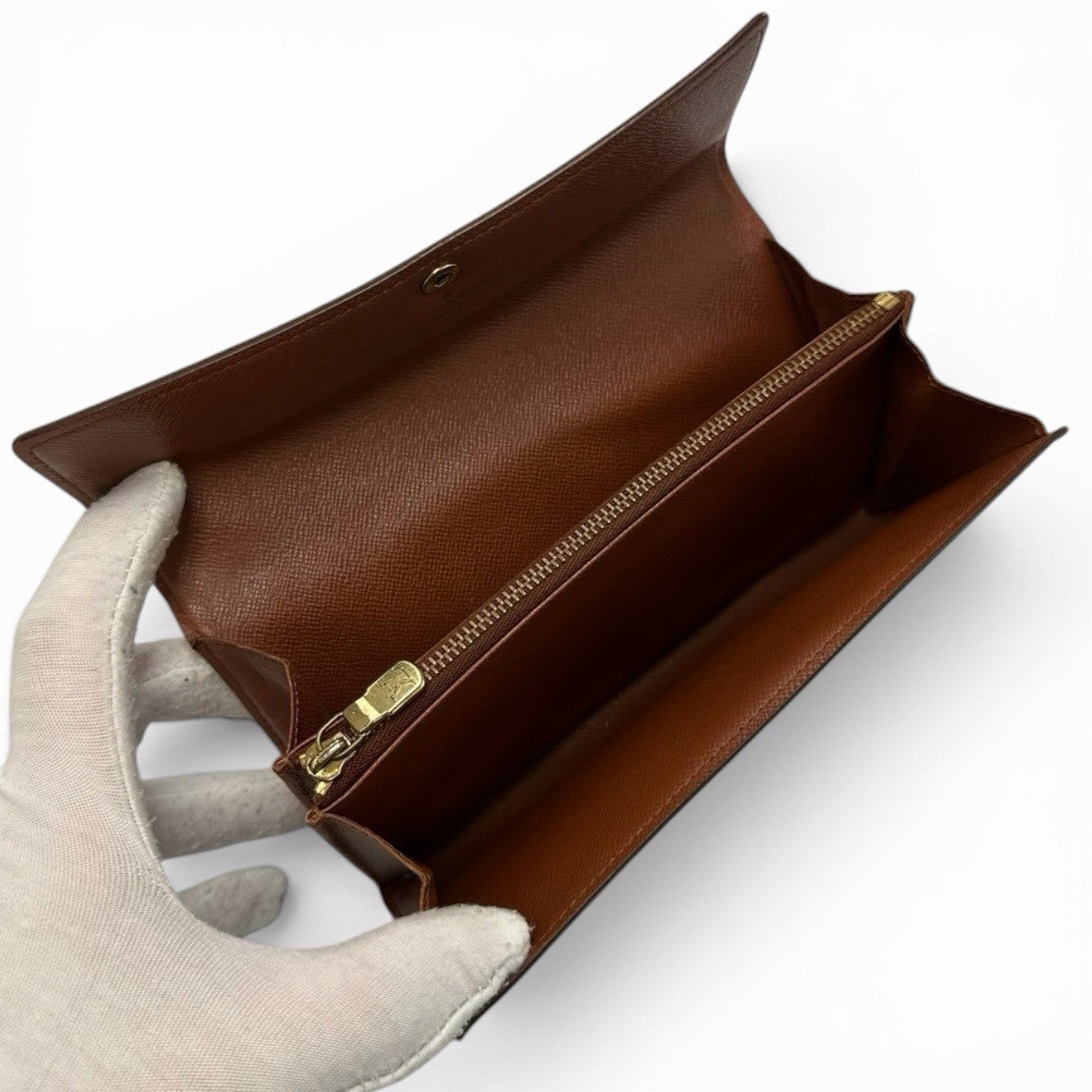Louis Vuitton Portefeuille Sarah Long Wallet - Brown, Leather
