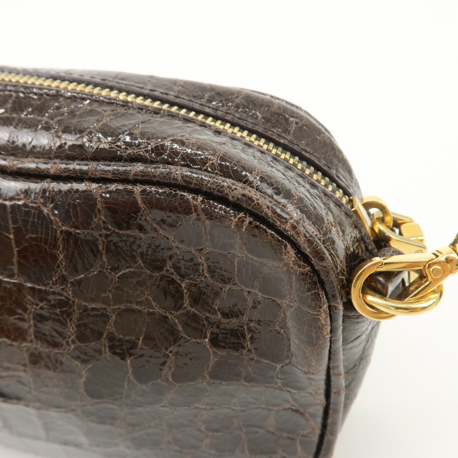 Miu Miu Shoulder Crossbody Bag - Dark Brown, Embossed Leather