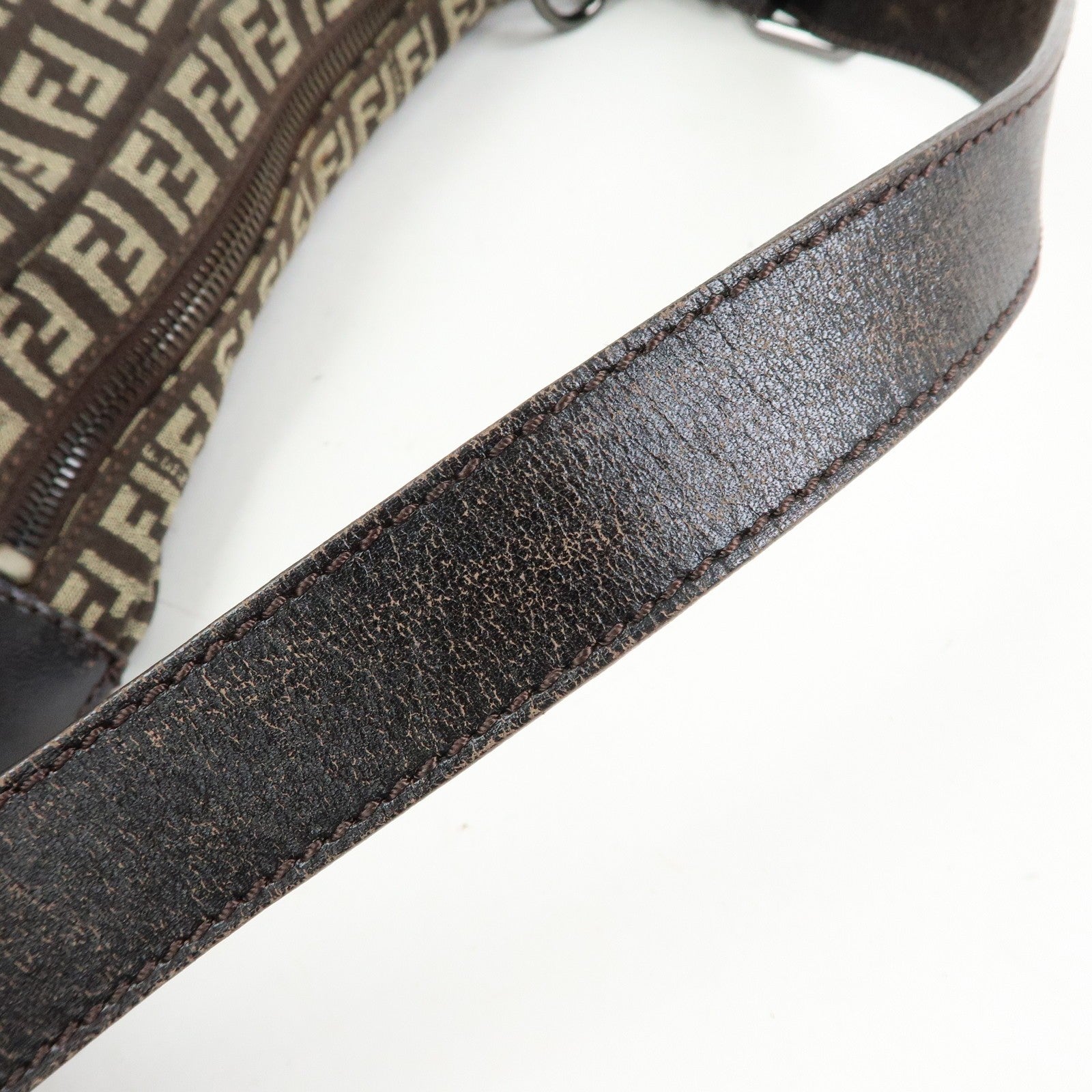 Fendi Shoulder Bag - Dark Brown, Canvas and Leather