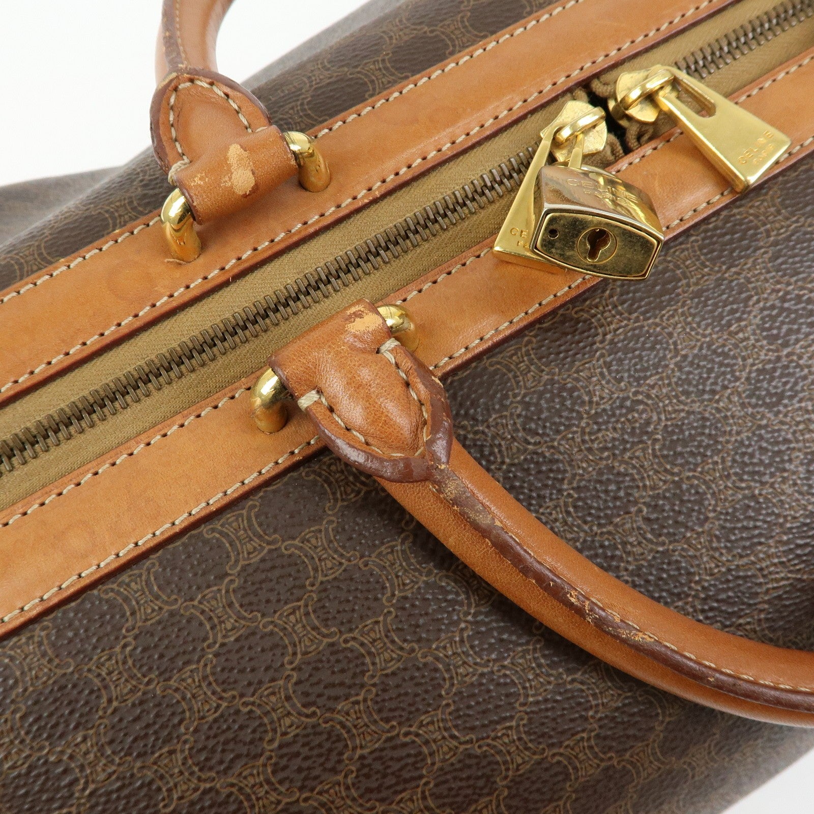 Celine Macadam 2WAY Bag - Brown, PVC Leather