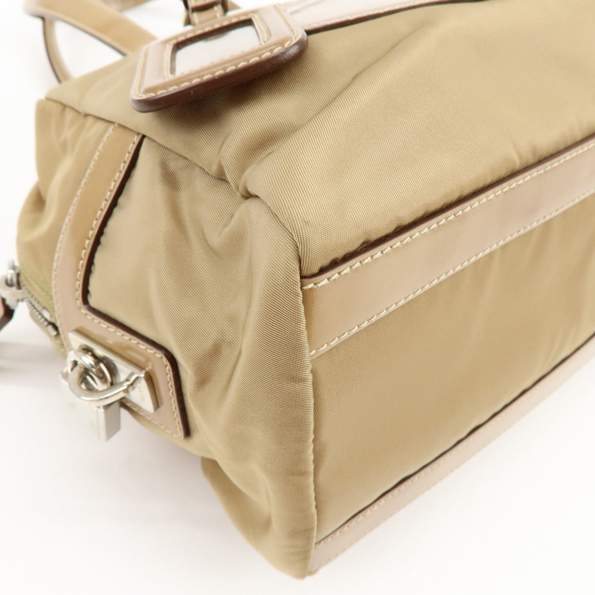Prada Shoulder Bag - Beige, Nylon and Leather