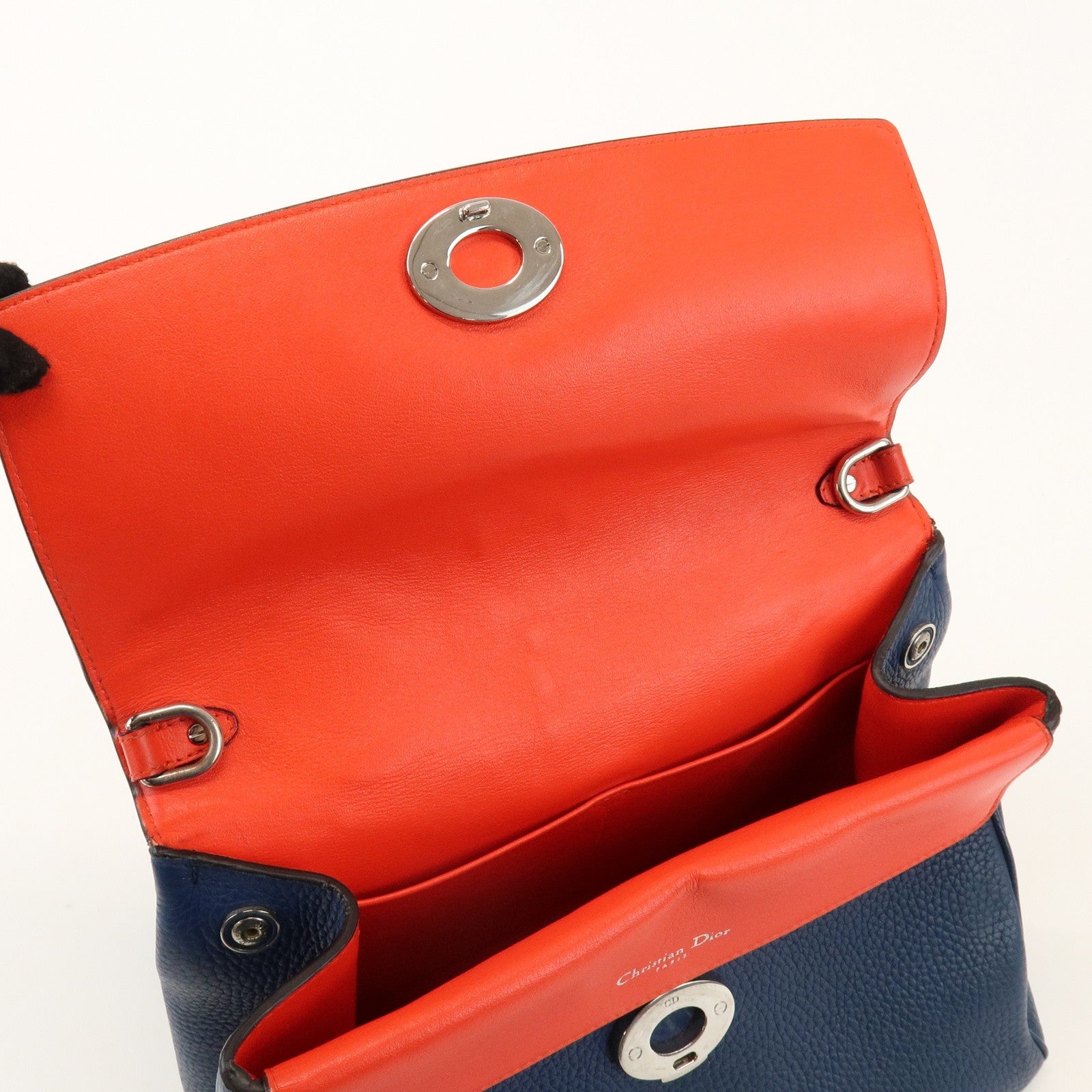 Christian Dior 2Way Hand Bag - Blue, Leather