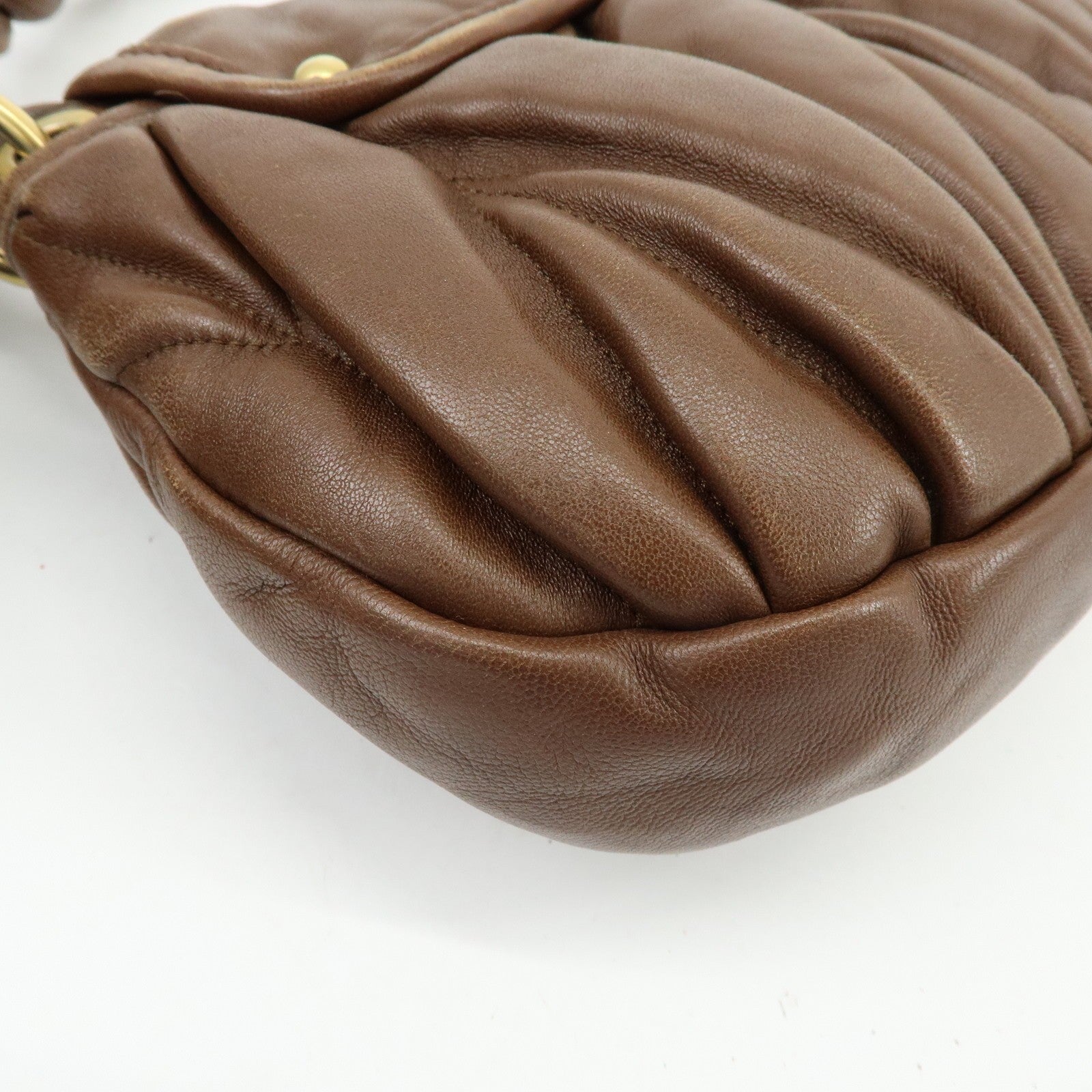 Miu Miu 5BH188 Handbag - Brown, Leather