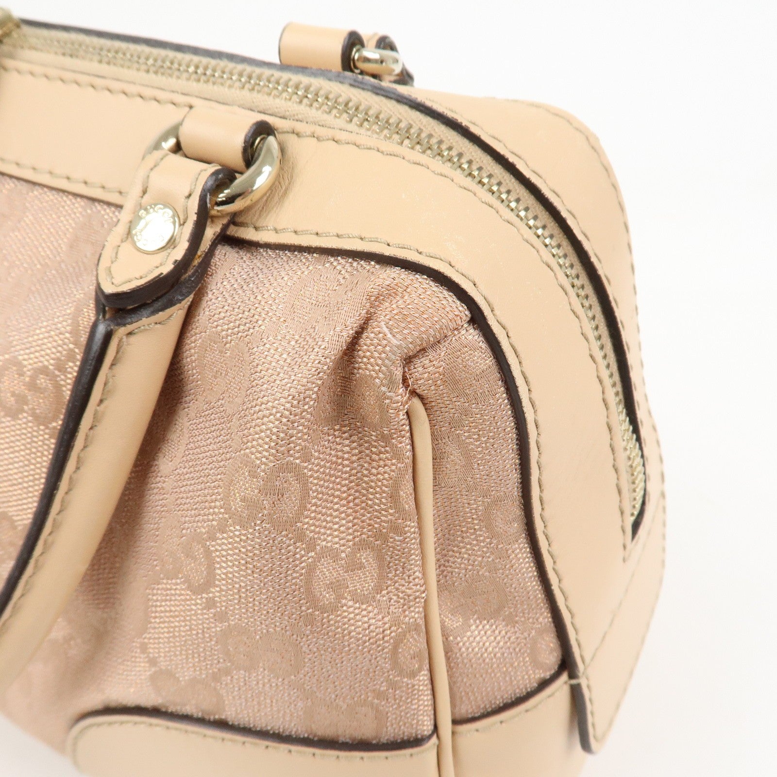 Gucci Lovely Heart GG Monogram Mini Boston Bag - Pink Beige, Canvas