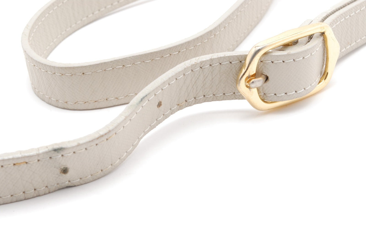Yves Saint Laurent YSL Flap Bag - White, Leather