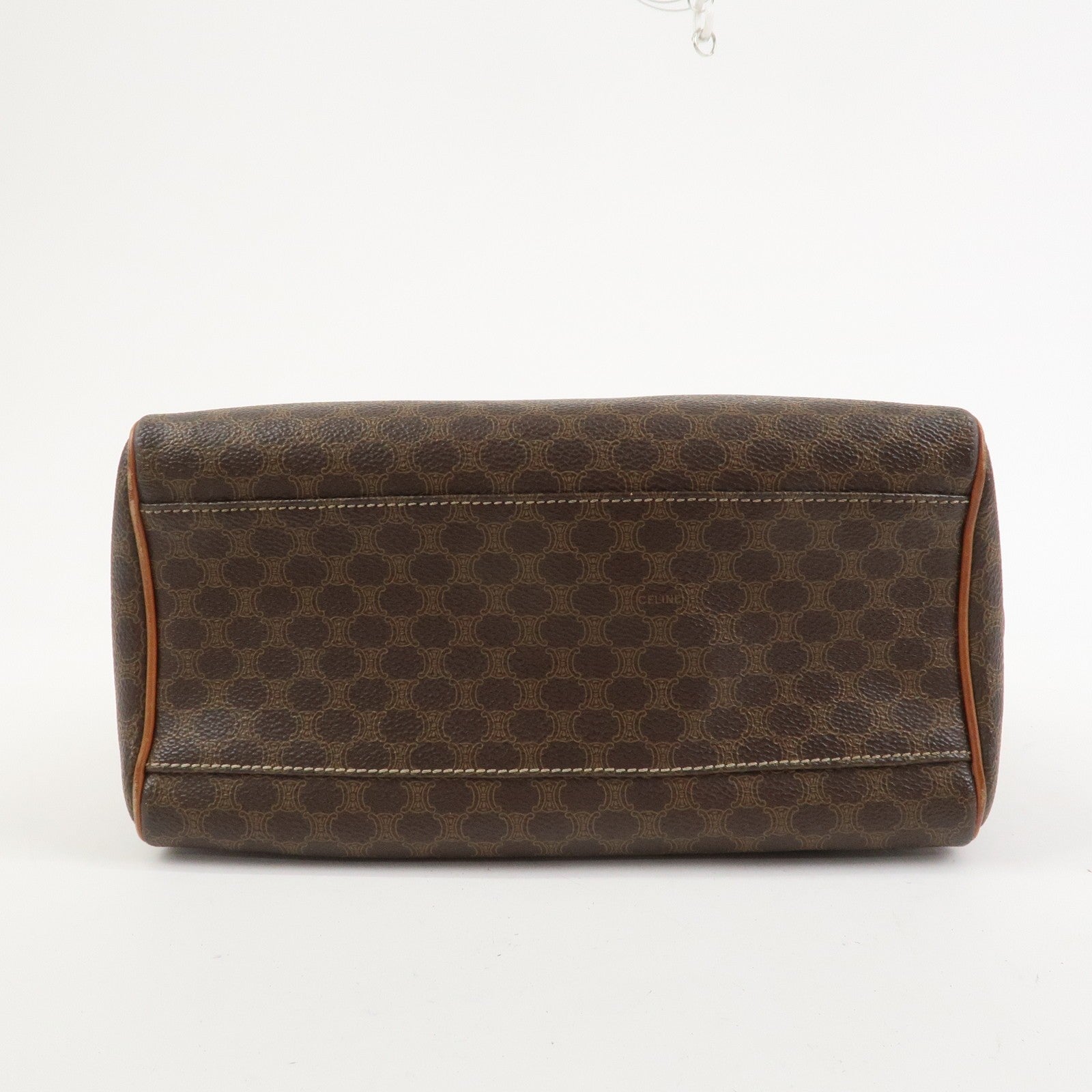 Celine Macadam Boston Hand Bag - Brown, PVC Leather