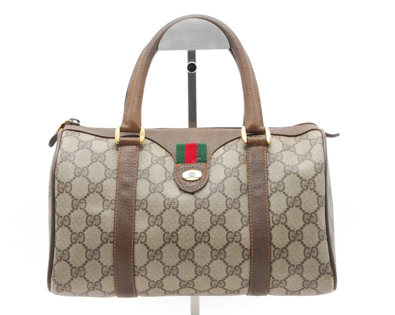 Gucci Sherry Line Mini Boston Bag - Brown, PVC