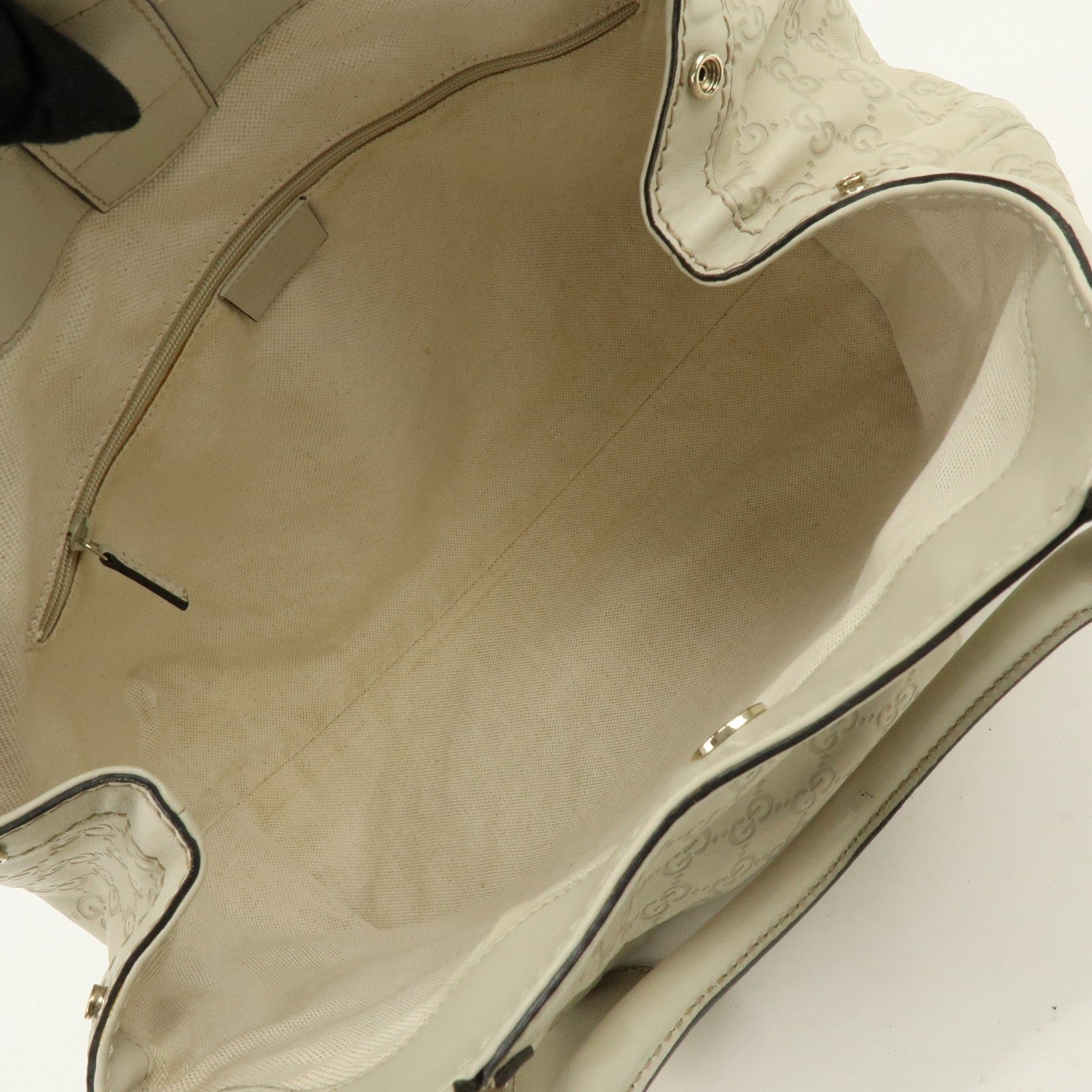 Gucci Sukey Guccissima Leather Tote Bag - White, Leather