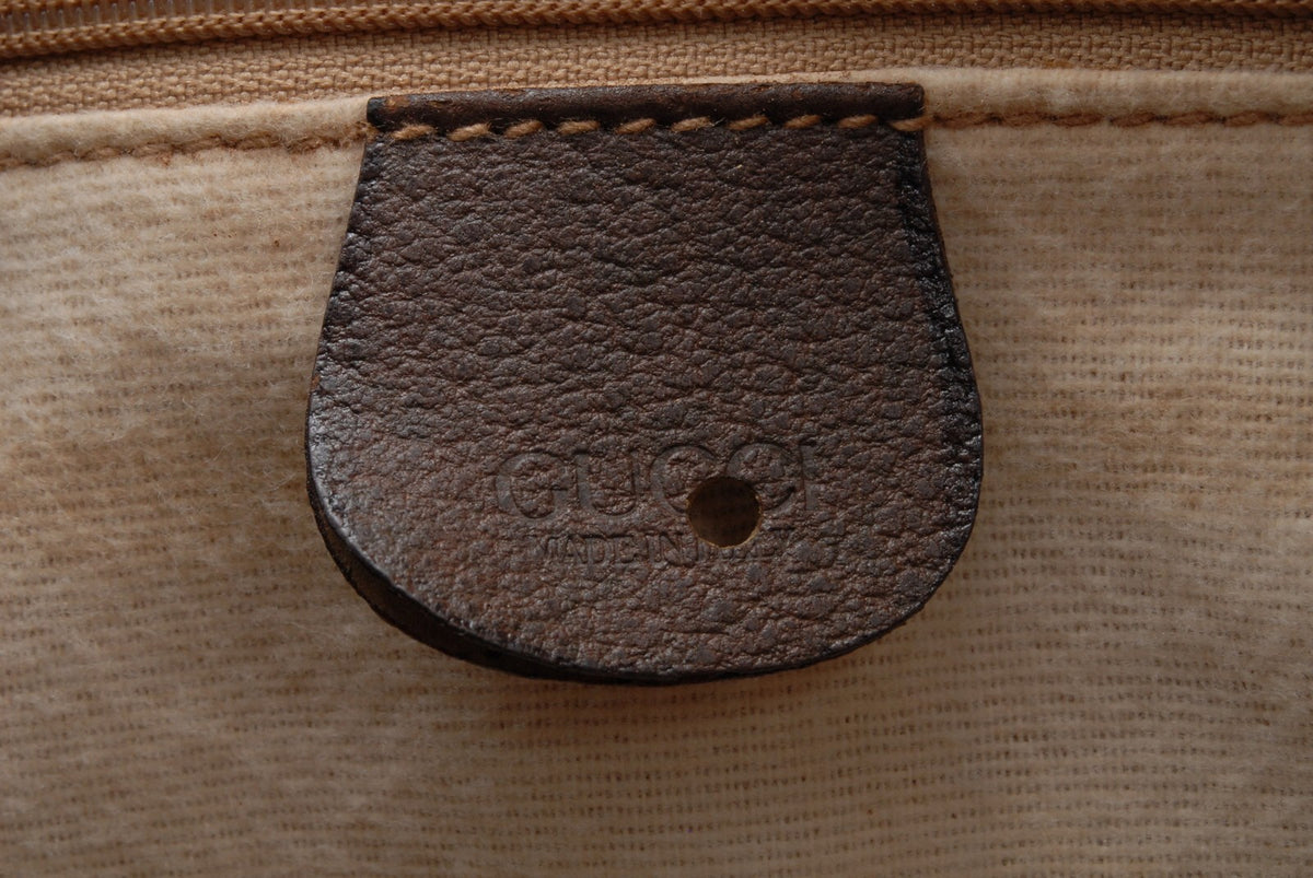 Gucci Vintage GG Supreme Boston Handbag - Brown Beige, PVC Leather