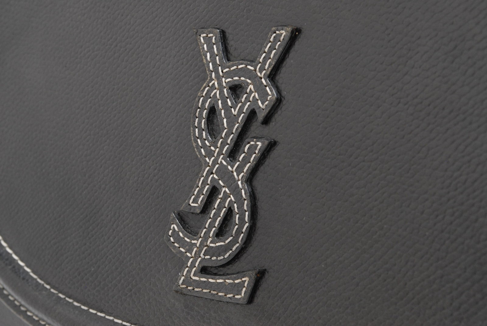 Saint Laurent Yves Vintage Shoulder Tote Stitch Bag - Black, Leather