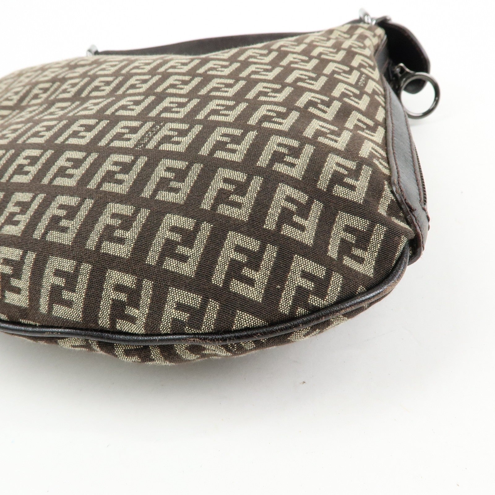 Fendi Shoulder Bag - Dark Brown, Canvas and Leather