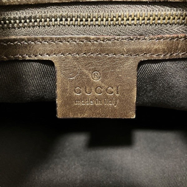 Gucci GG Canvas New Jackie Shoulder Bag - Brown x Beige, Canvas x Leather