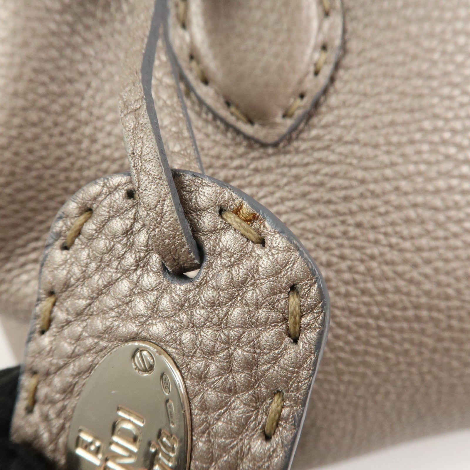 Fendi Hand Bag - Greige, Leather