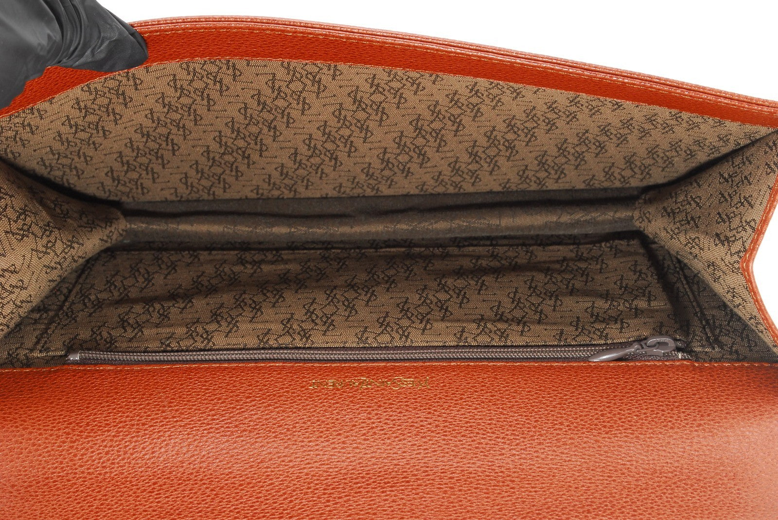 Saint Laurent YSL Clutch Bag - Brown, Leather