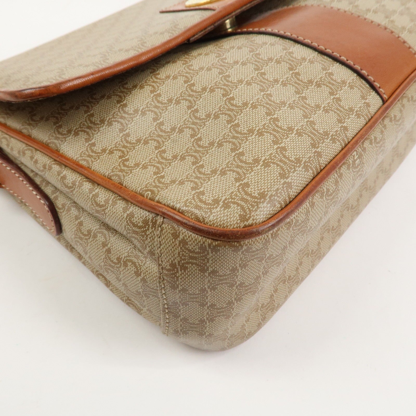 Celine Macadam Shoulder Bag - Beige, PVC Leather