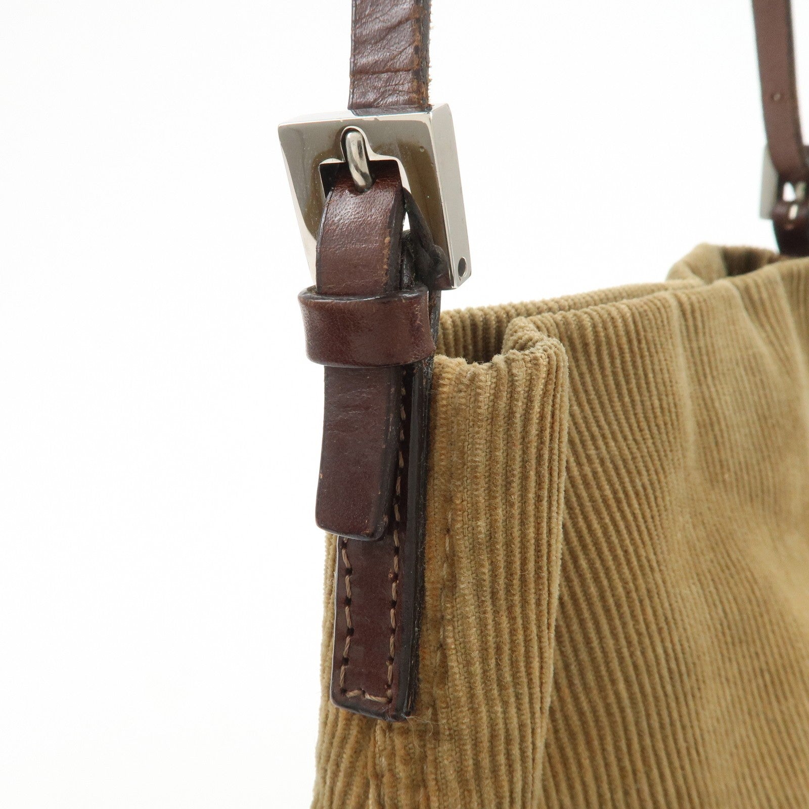 Fendi Shoulder Bag - Brown, Corduroy Leather