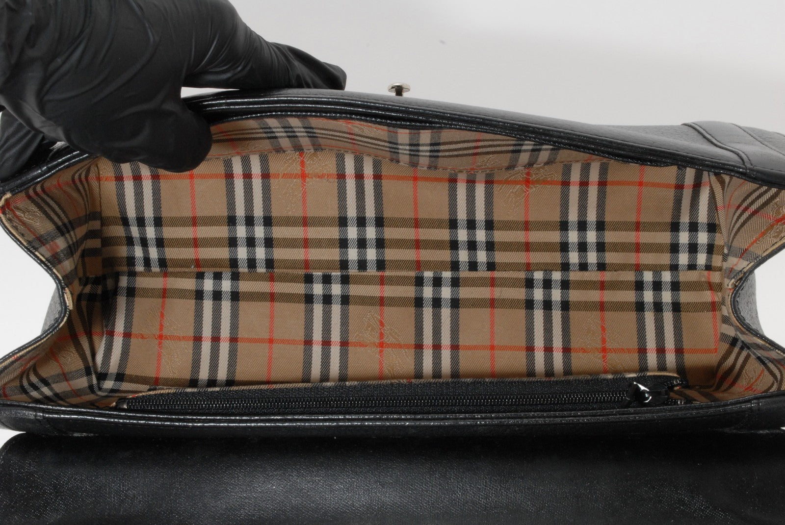 Burberry Burberrys Hand Bag - Black, Leather