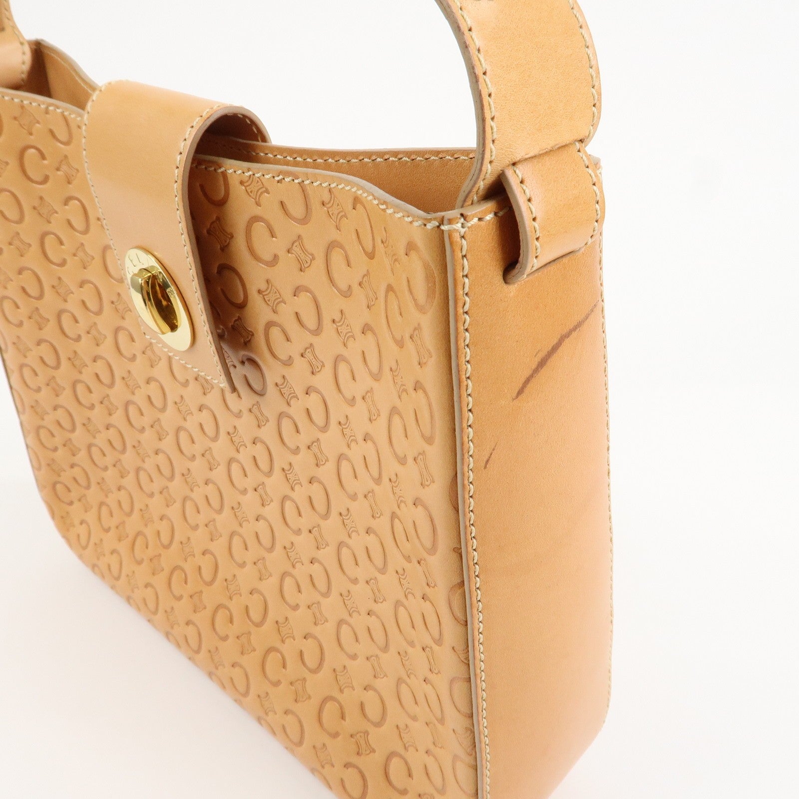 Celine C Macadam Shoulder Bag - Beige, Leather