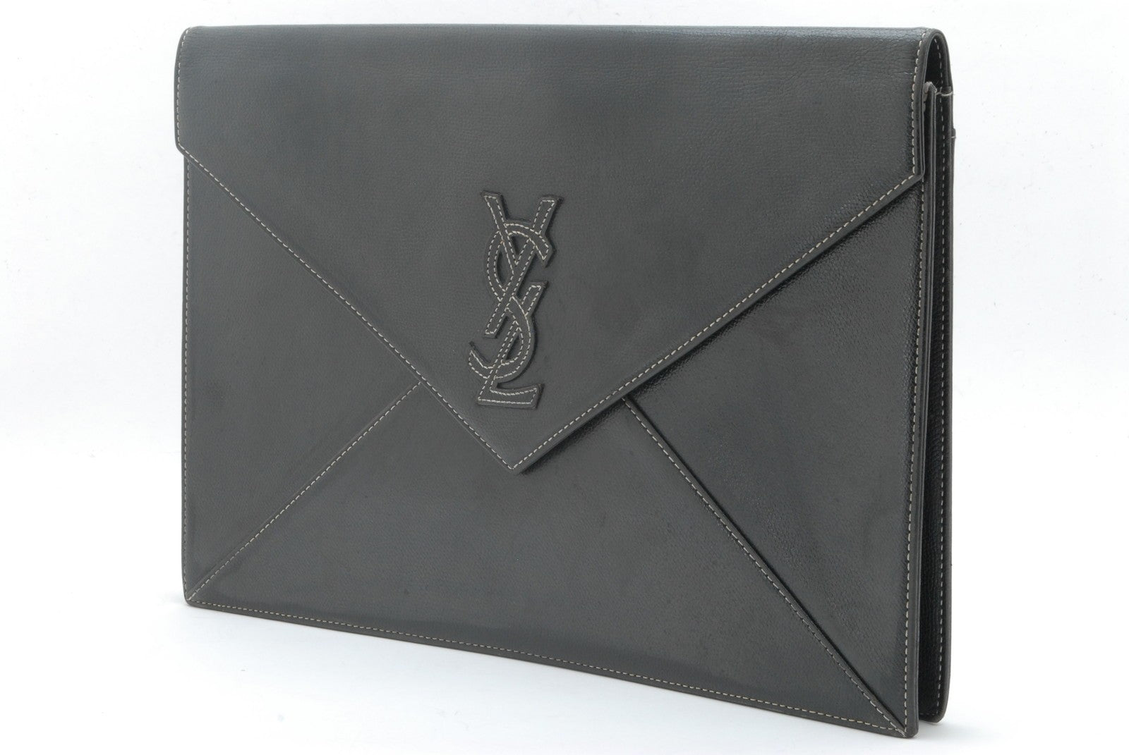 Saint Laurent Yves Saint Laurent Clutch Bag - Black, Leather