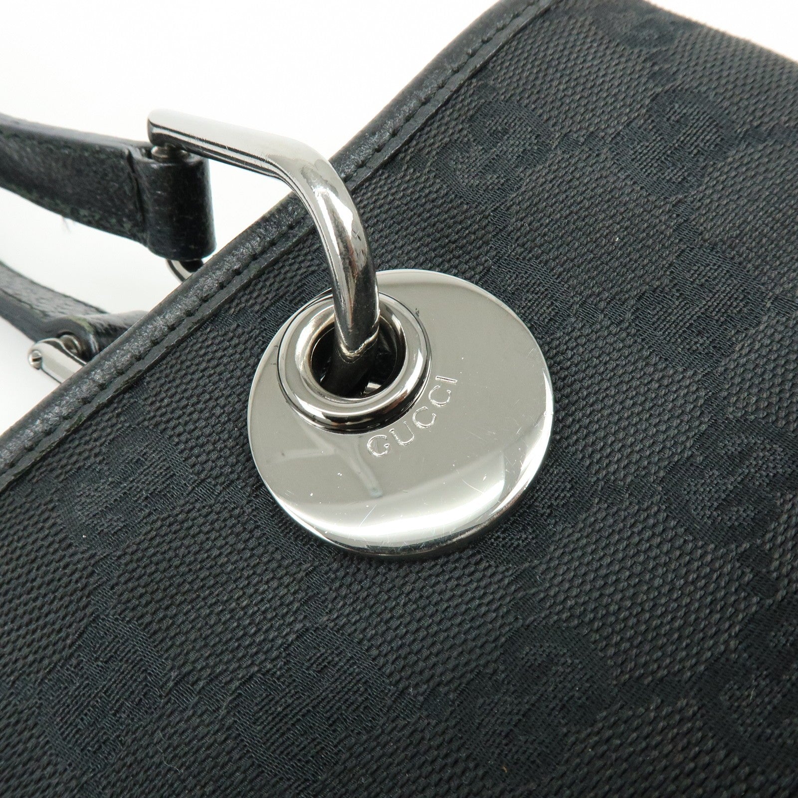 Gucci Tote Bag - Black, GG Canvas, Leather