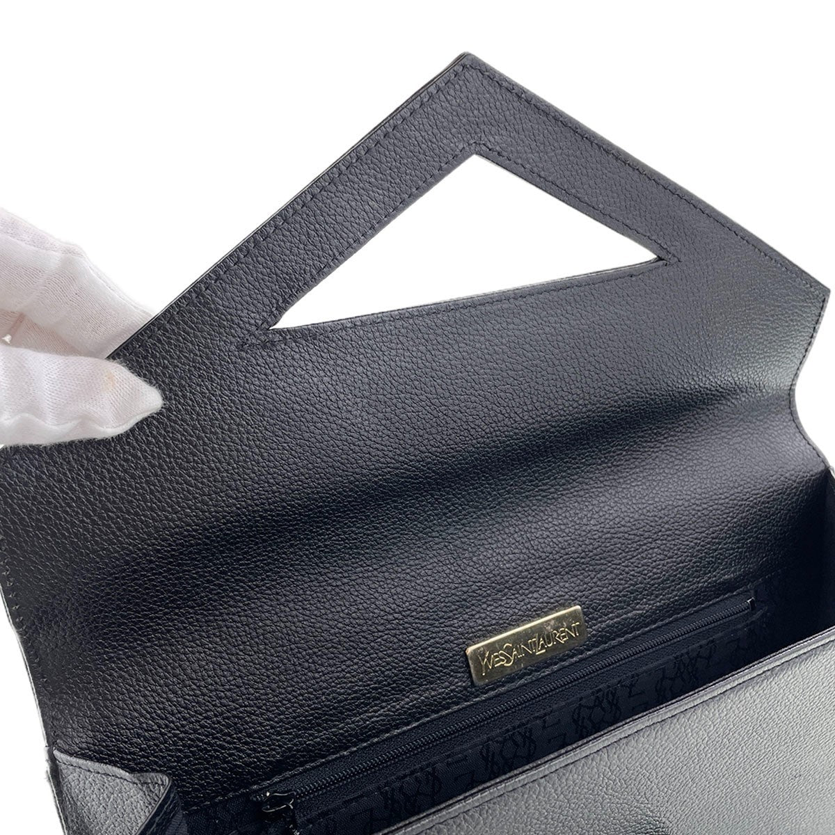 Saint Laurent Clutch Bag - Black, Leather