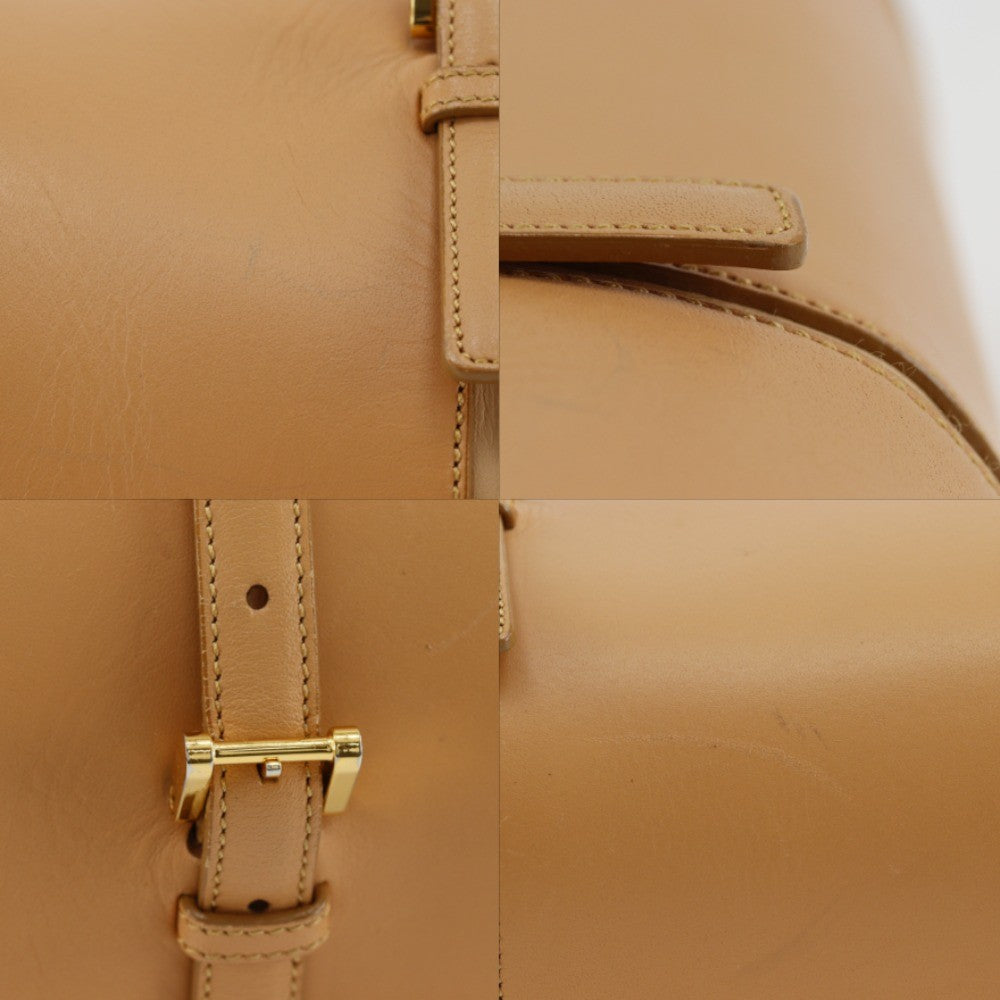 Burberry Logo Embossing Tote Bag - Beige, Leather