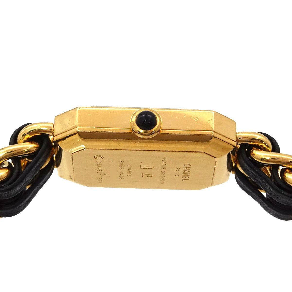 CHANEL Premiere Size L H0001 Watch - Black, Stainless steel/YGP,Leather