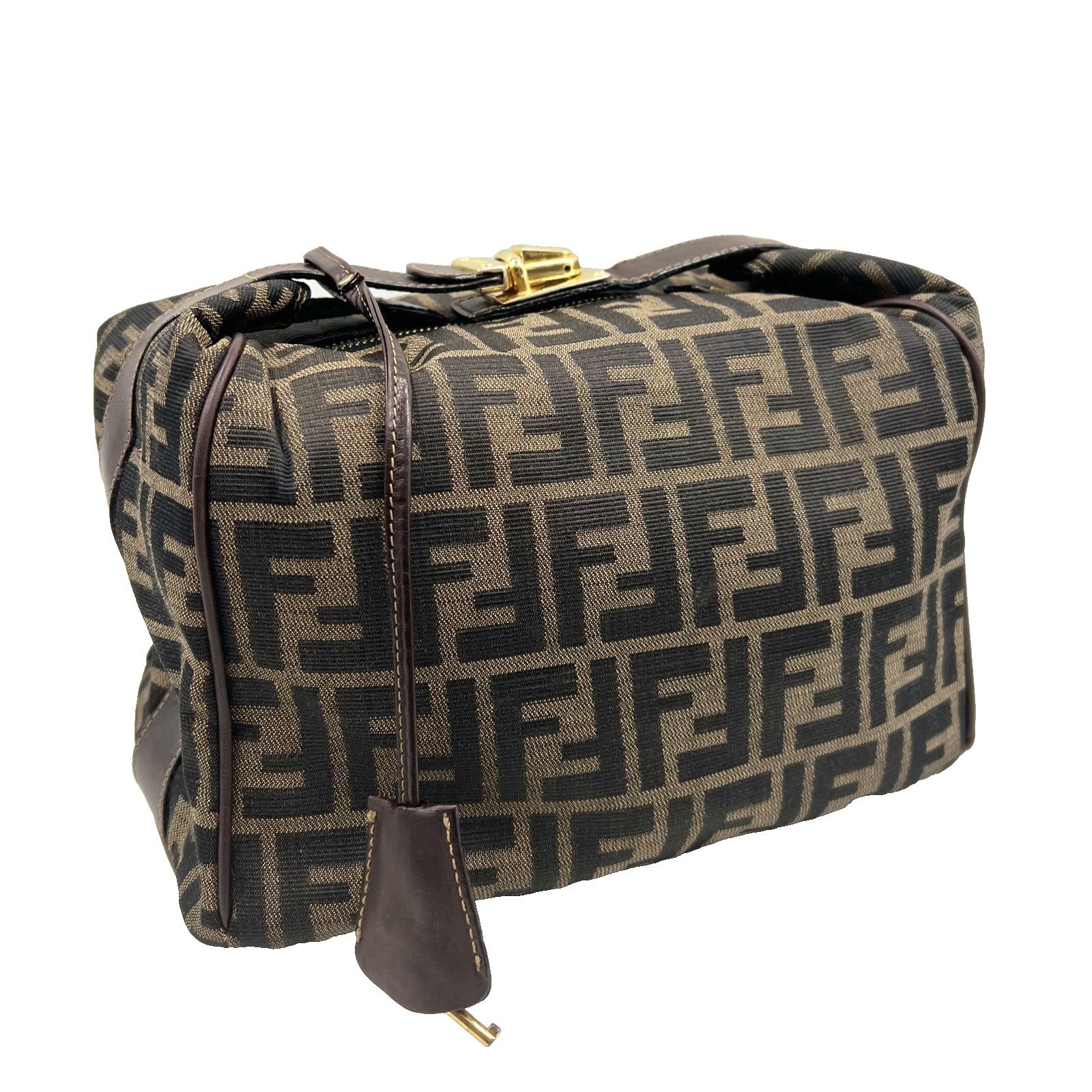 Fendi Vanity Hand Tote Bag - Brown, Canvas and Leather