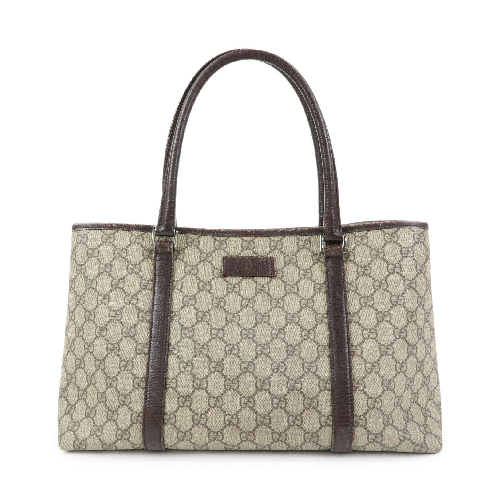 Gucci Supreme Tote Bag - Beige, GG Supreme Leather