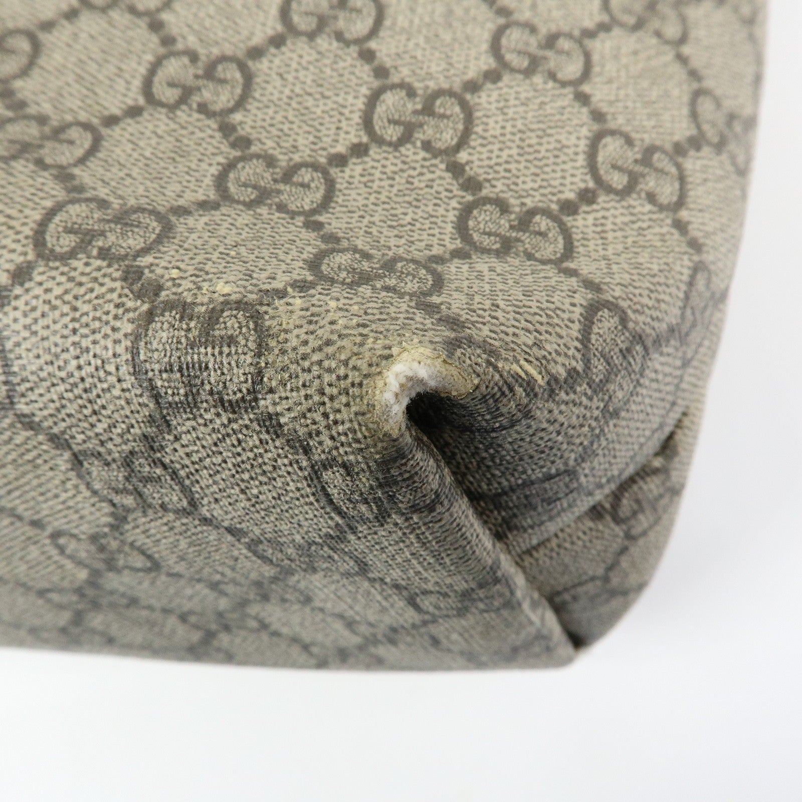 Gucci Tote Bag - Beige White, GG Supreme Leather