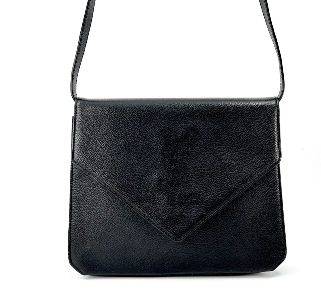 Saint Laurent Yves Saint Laurent Shoulder Bag - Black, Leather