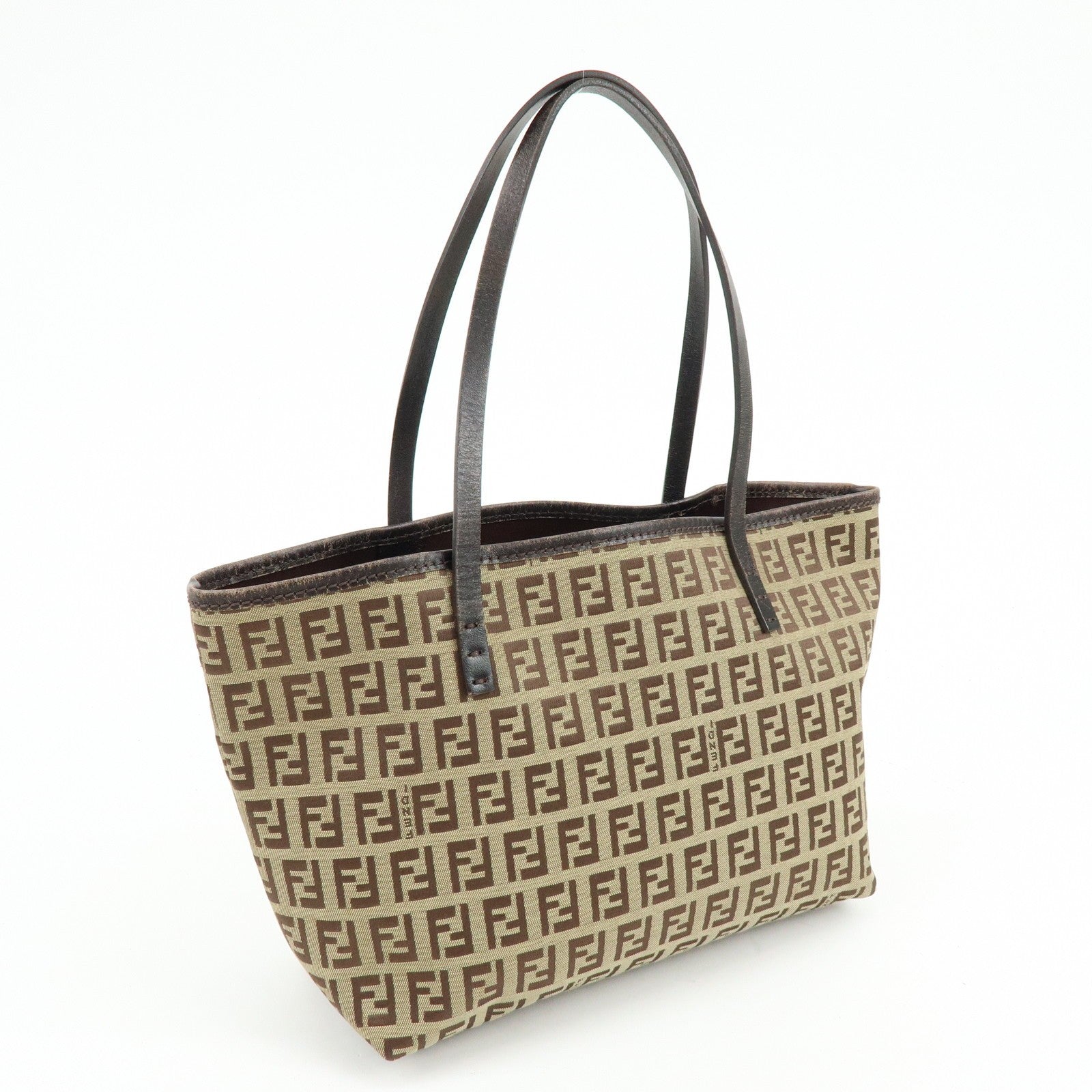 Fendi Zucchino Tote Bag - Brown, Canvas Leather