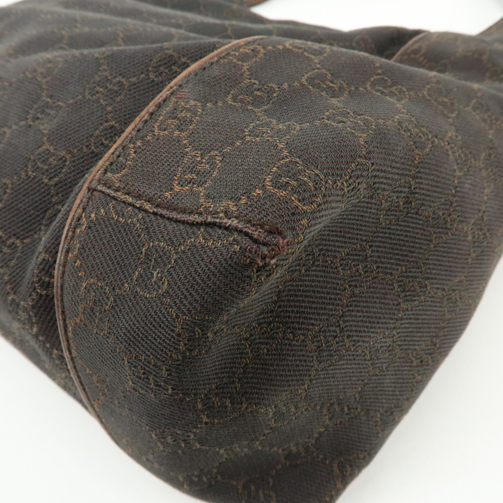 Gucci Shoulder Bag - Dark Brown, GG Canvas, Leather