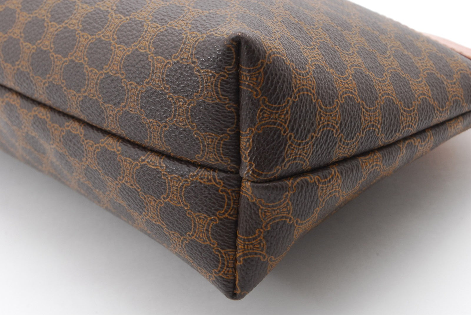 Celine C Charm Clutch Hand Bag - Beige Brown, PVC Leather